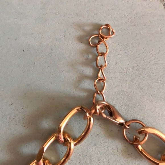 Red Pink Orange, Gold Boutique Statement Necklace - Picture 3 of 3